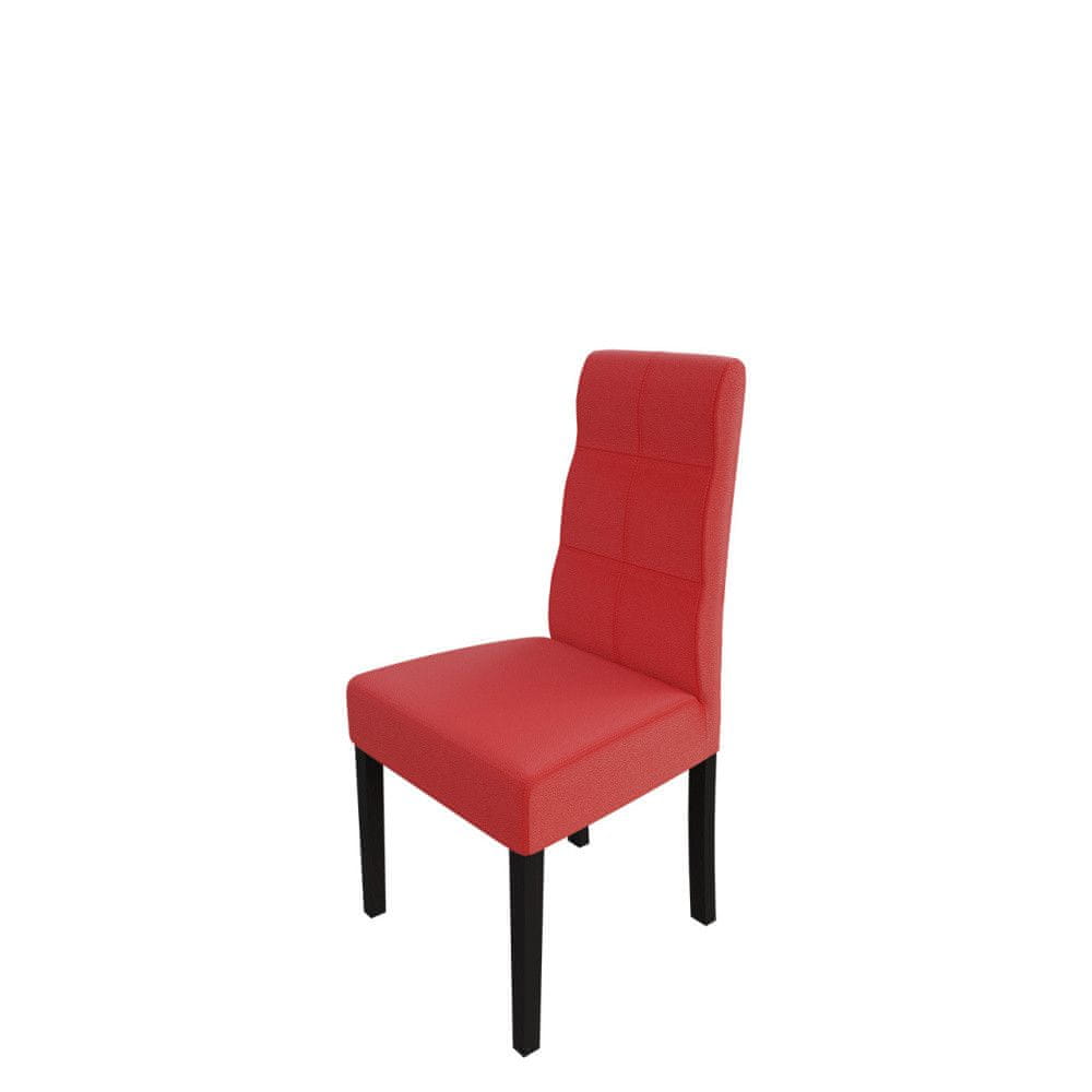 Veneti Jedálenská stolička MOVILE 37 - wenge / červená ekokoža